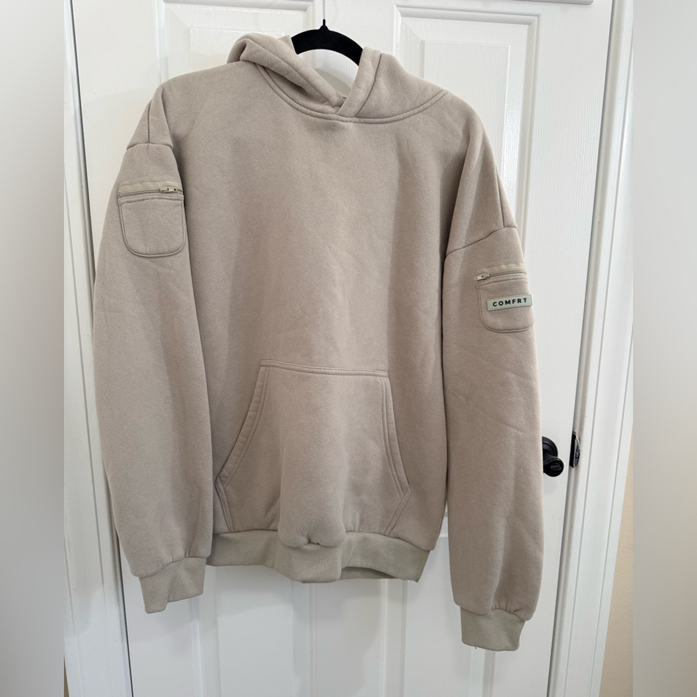 Comfrt travel essentials Hoodie - bark - adult Large